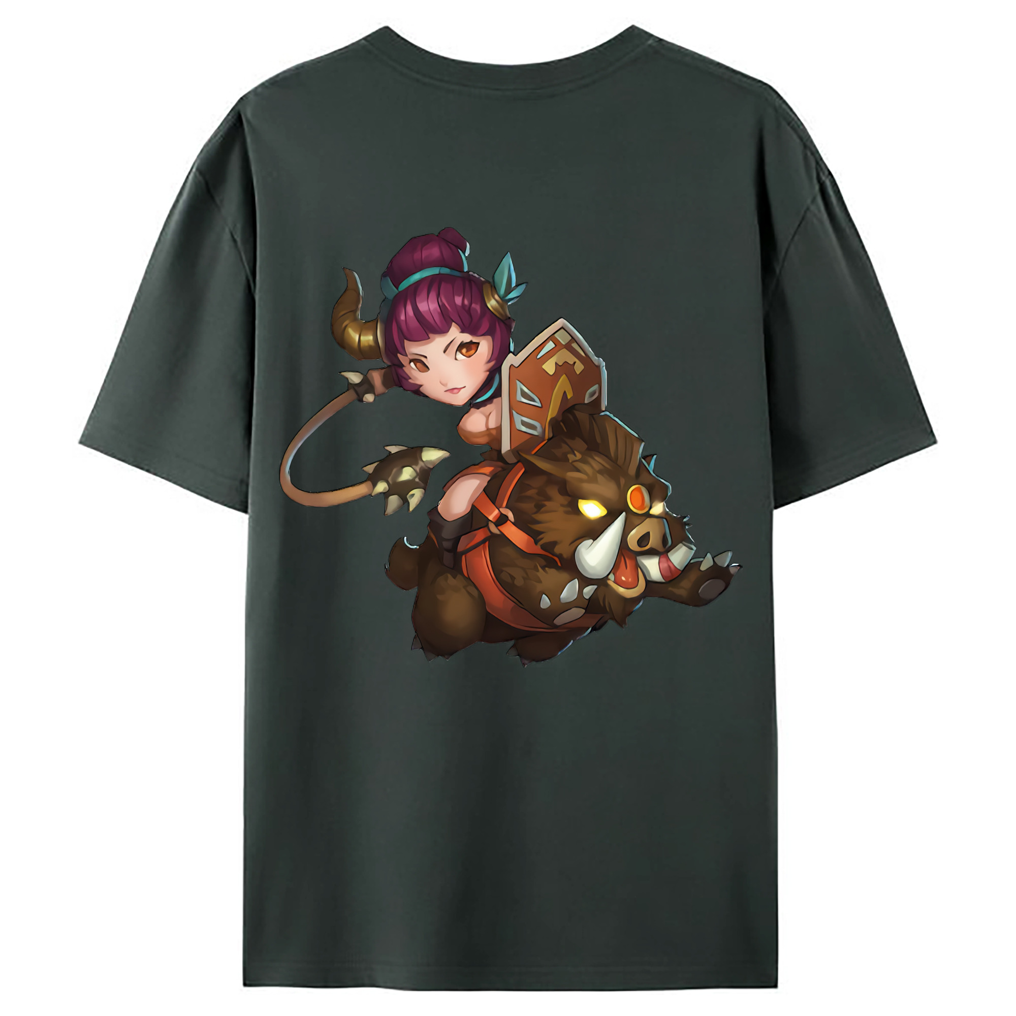 （画像用） リーグ・オブ・レジェンド League of Legends LOL 綿100％ メンズ半袖Tシャツ（バックプリント） 通気性